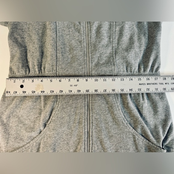 Eddie Bauer Jacket Long Zip-Up Terry Knit Size XL Gray SZ LIKE NEW! - Picture 10 of 13